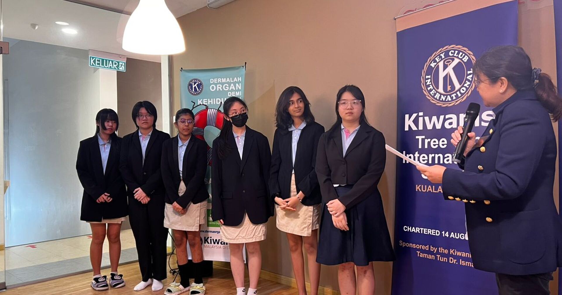 KCTTDI’s Key Club at Tree Top International School (TTIS) BOD Installation