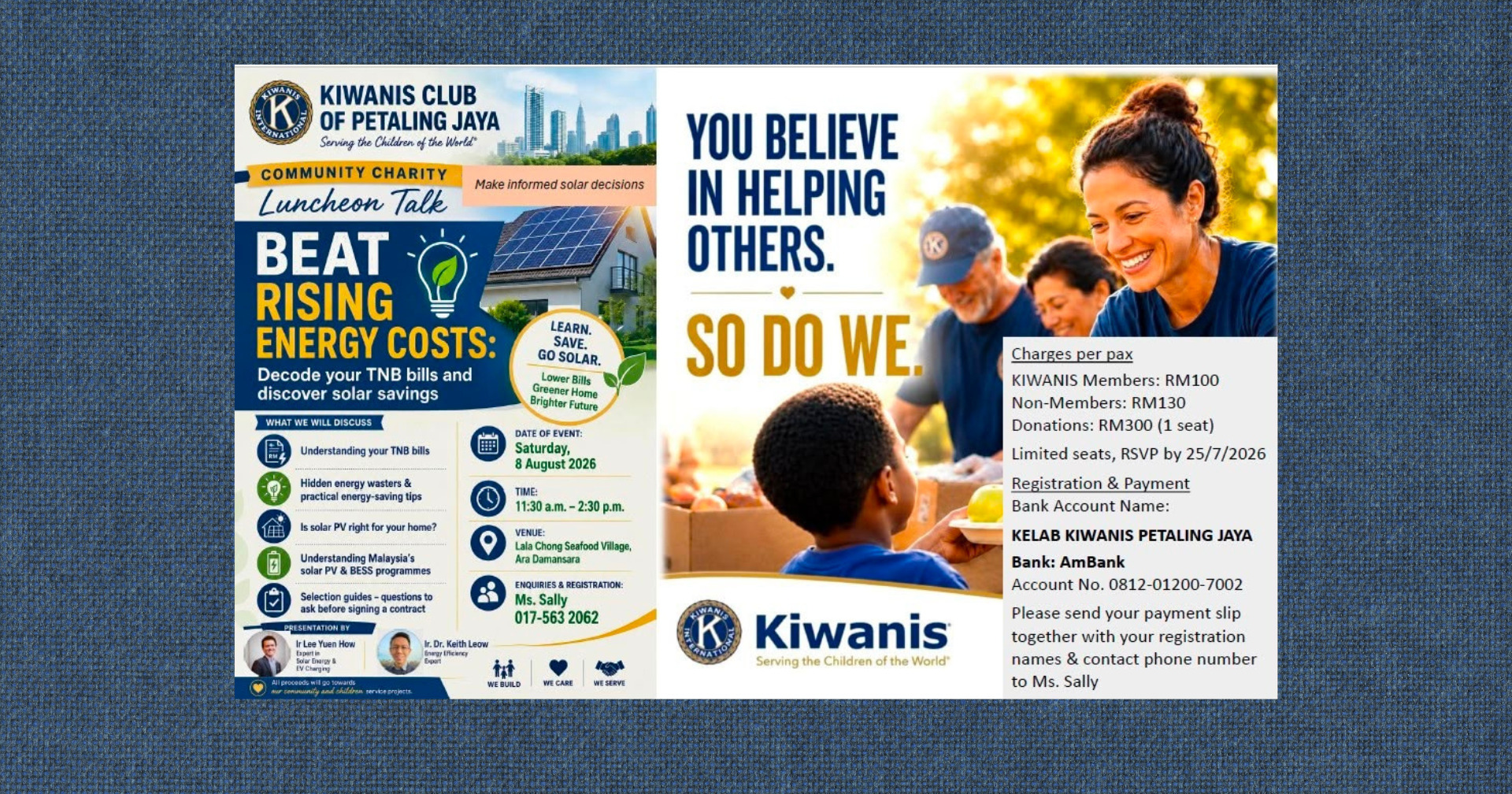 KCPJ Community Charity Luncheon Talk – BEAT RISING ENERGY COSTS